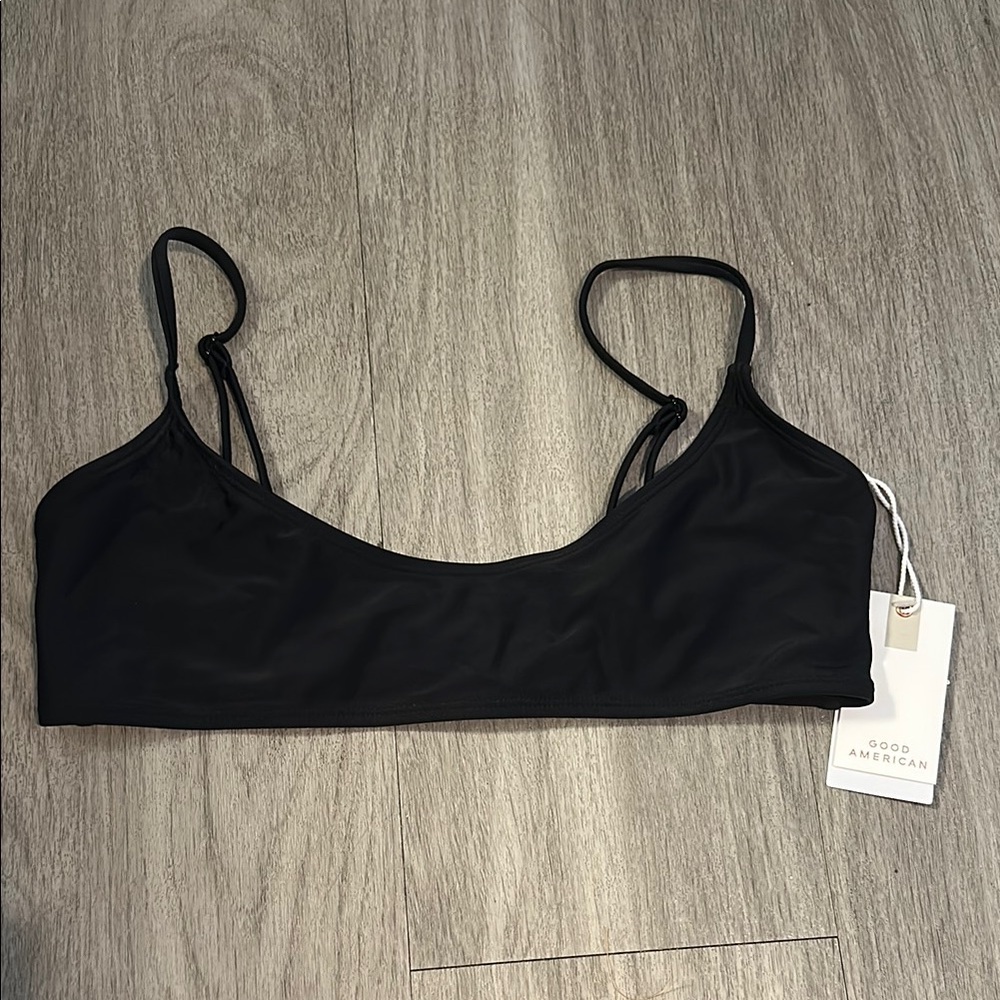 Good American Black swim top